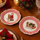 Conjunto de 6 Pratos de Sobremesa Christmas Charm com Filete 21cm - Scalla