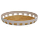 Bandeja de Servir Redonda Lume Bege 35cm - Ou