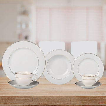 Aparelho de jantar Majesty Gold com 42 Peças de Porcelana -  L'Hermitage