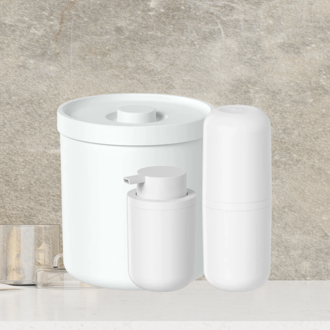 Conjunto Bold Completo para Banheiro com 3 Peças Branco - Ou