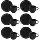 Conjunto de 6 Xícaras de Chá com Pires Stoneware Linhas Preto Matt 230ml - Porto Brasil