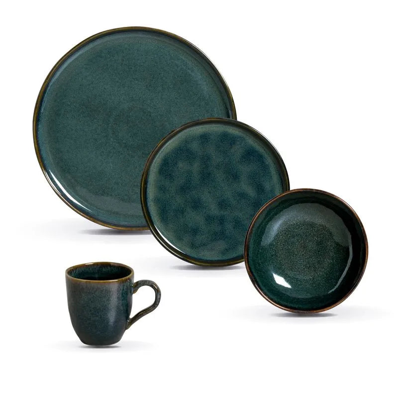 Aparelho de Jantar com 16 Peças Stoneware Bio Oceano - Porto Brasil
