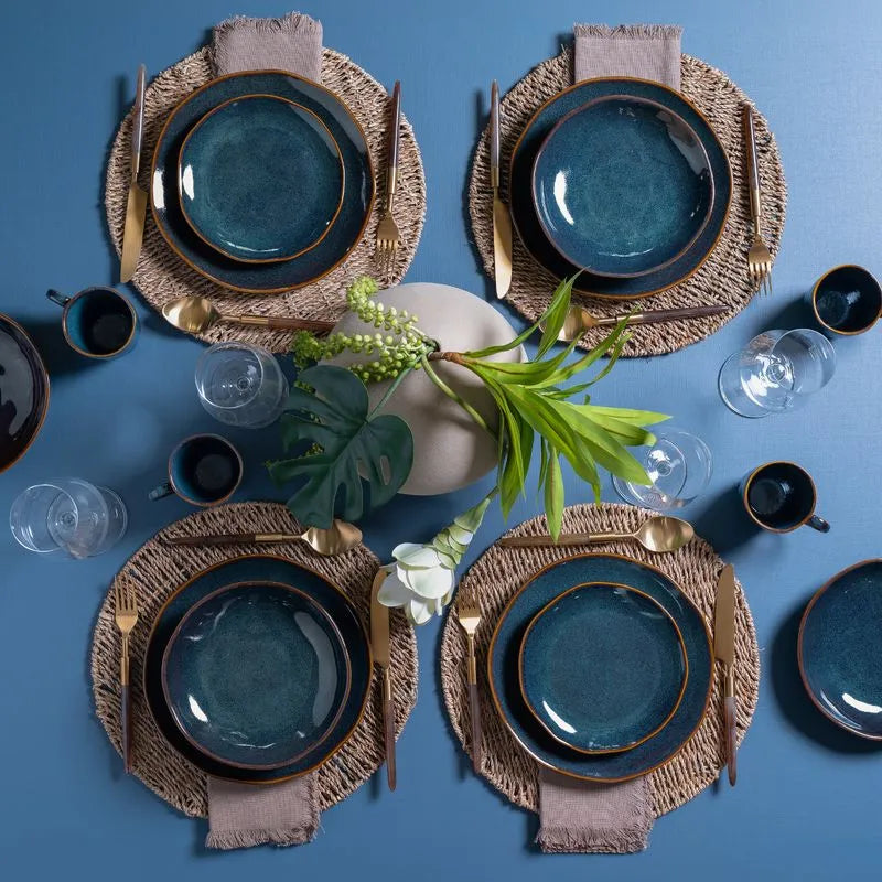 Aparelho de Jantar com 16 Peças Stoneware Bio Oceano - Porto Brasil