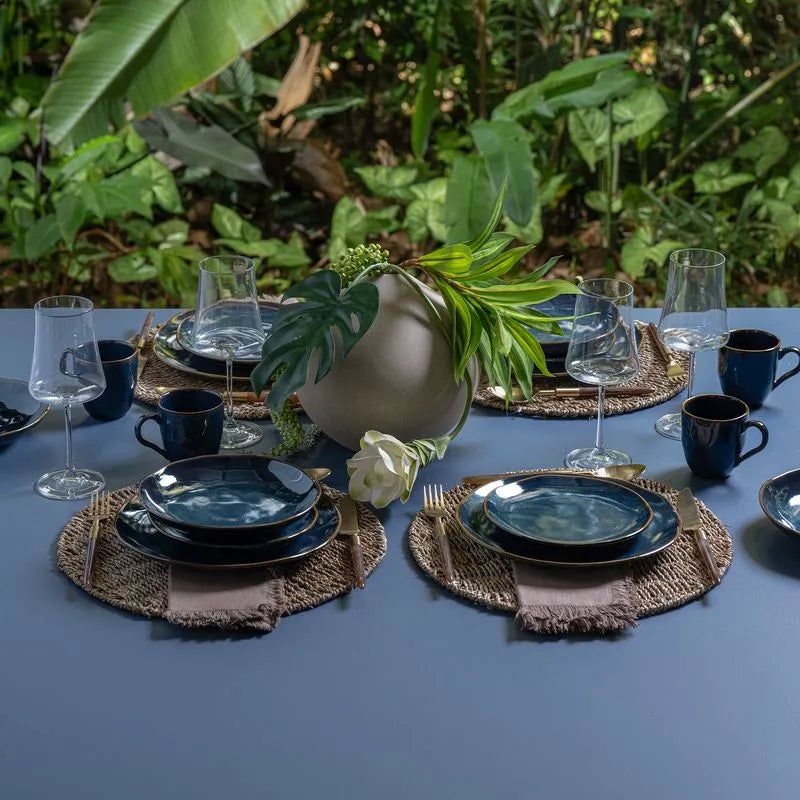 Aparelho de Jantar com 16 Peças Stoneware Bio Oceano - Porto Brasil