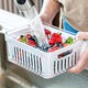 Conjunto de 2 Organizadores de Geladeira com Cesto Clear Fresh 2,2L - Ou