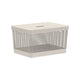 Cesto Organizador com Tampa Grid Bege 20L - Ou