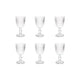 Conjunto  6 Taças Bico De Abacaxi Para Água De Vidro Transparente 325 Ml - Lyor