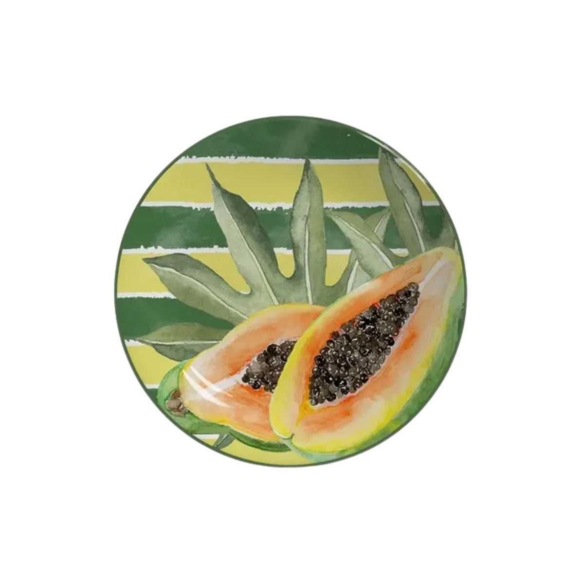 Conjunto 6 Pratos de Sobremesa Frutas de Cerâmica 20cm - Scalla