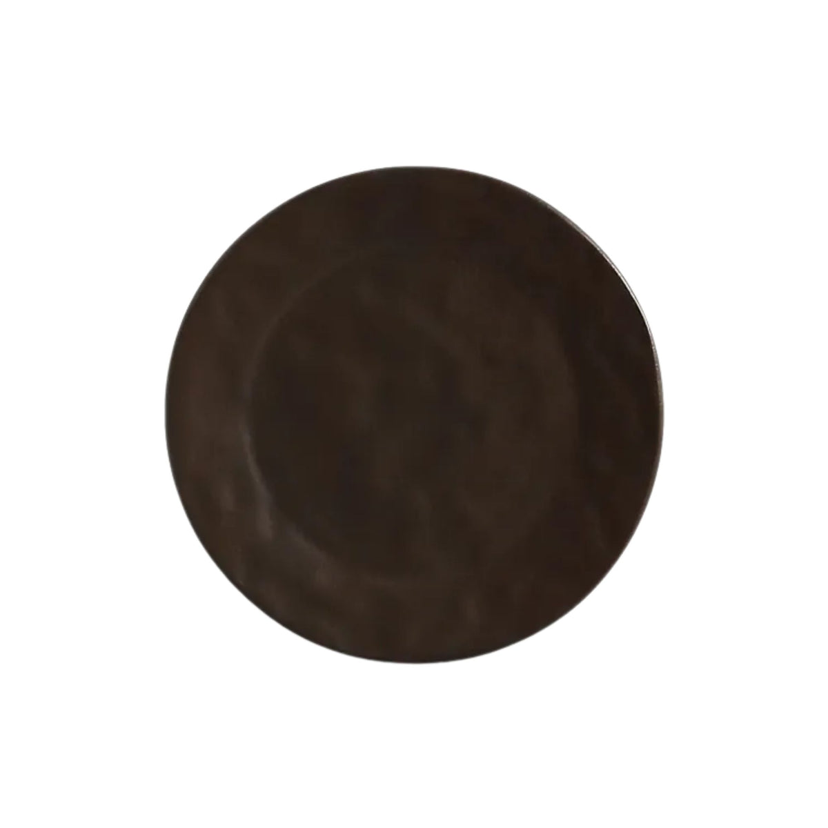 Conjunto 6 Pratos de Sobremesa Ocre Preto de Cerâmica 20cm - Scalla