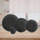 Aparelho de Jantar Orgânico Preto Matte com 16 Peças de Stoneware - Porto Brasil