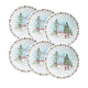 Conjunto de 6 Pratos Sobremesa de Cerâmica Snow 21cm - Alleanza