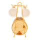 Conjunto de 6 Xícaras de Café com Pires de Porcelana e Suporte Versa Dourado 90ml - Wolff