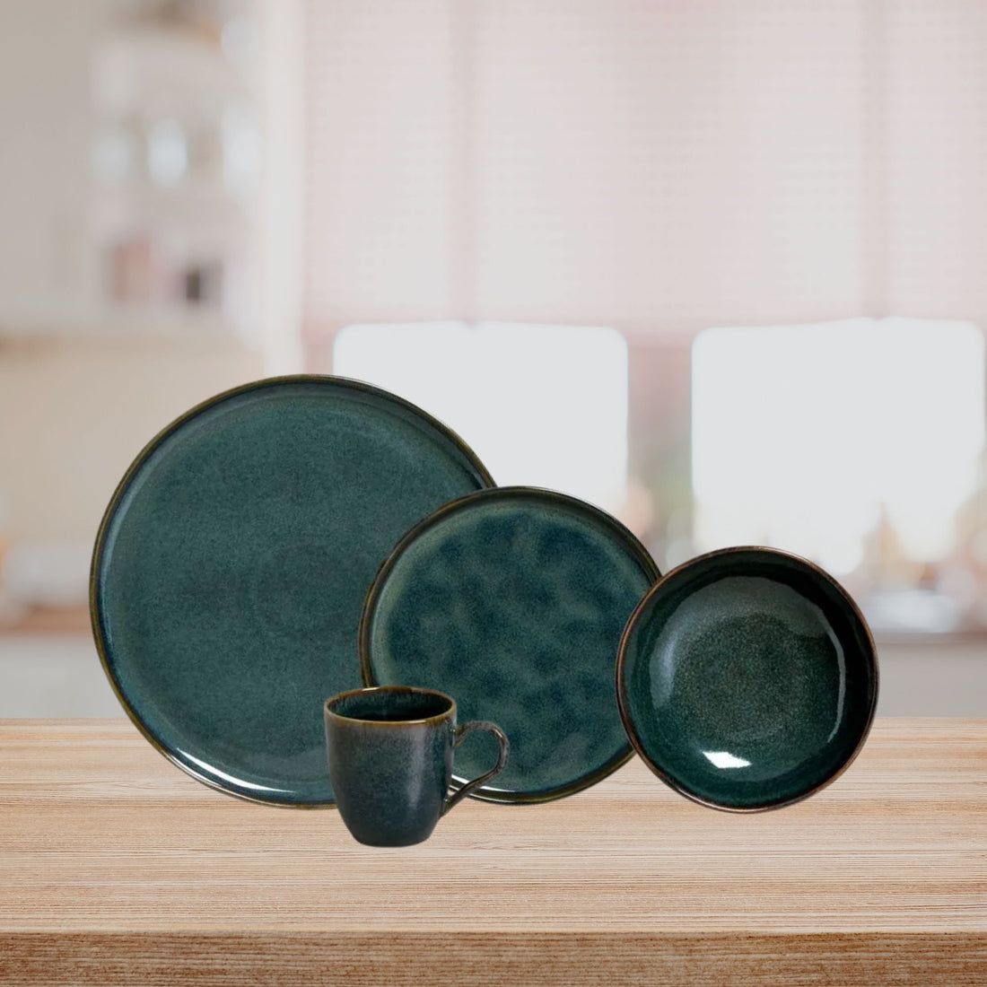 Aparelho de Jantar Bio Oceano com 16 Peças de Stoneware - Porto Brasil