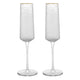 Conjunto de 2 Taças de Champanhe de Cristal Martelado com Fio de Ouro Petra 300ml - Lyor