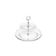 Prato Duplo para Doces de Cristal Pearl 32cm x 25cm - Wolff