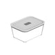 Pote Hermético de Vidro Borossilicato Fresh Lock Branco 2,4L - Ou