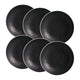 Conjunto de 6 Pratos Fundo Stoneware Bio Preto Matte 25cm - Porto Brasil