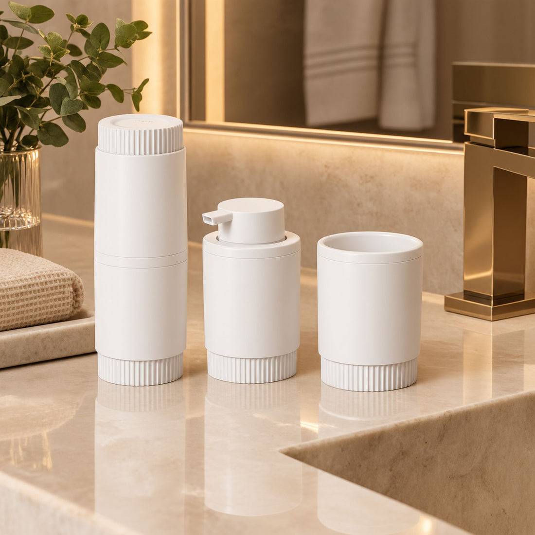 Conjunto de 3 Peças Dórica Branco - Ou