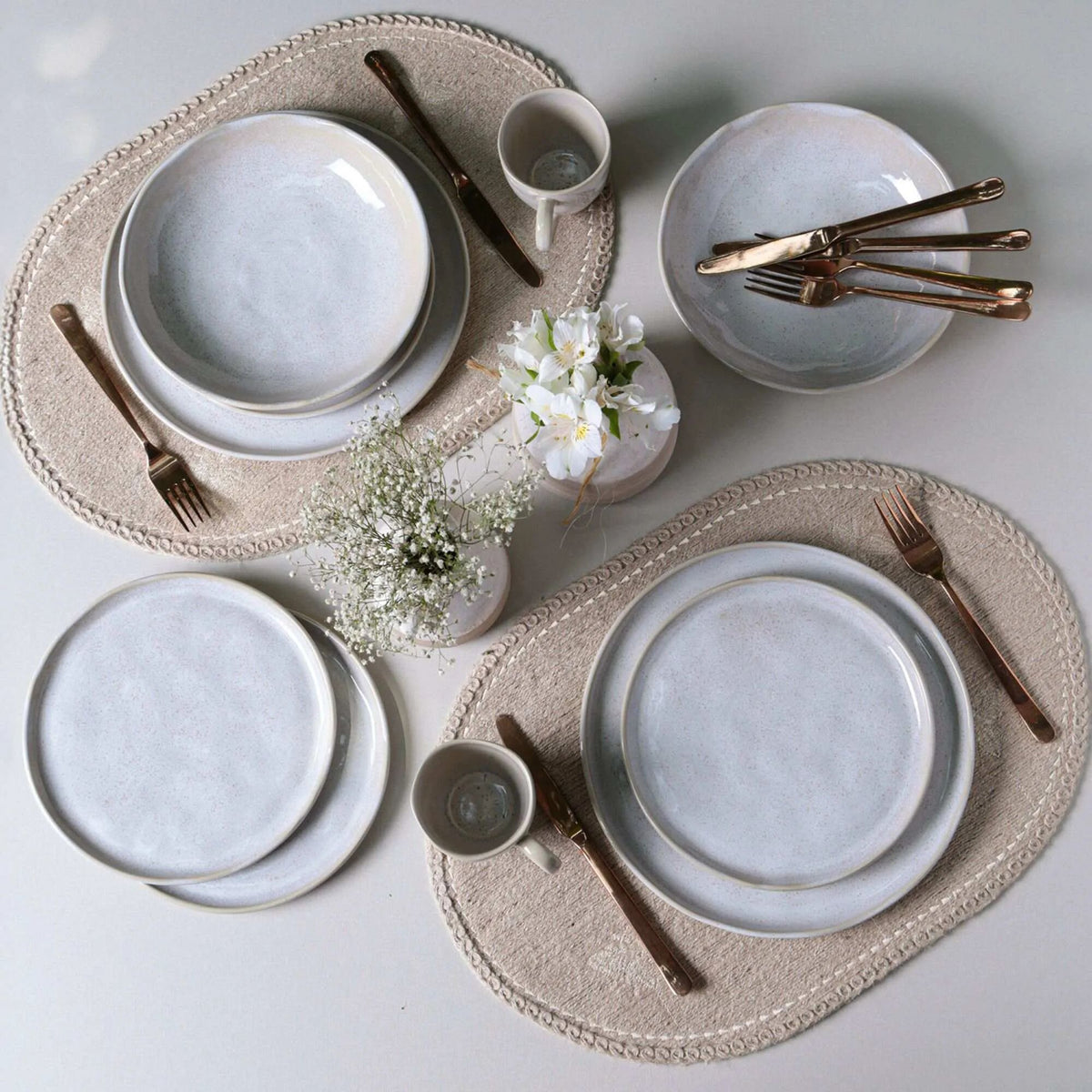 Aparelho de Jantar Bio Latte com 16 Peças Stoneware - Porto Brasil