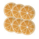 Conjunto de 6 Pratos de Sobremesa Laranja de Cerâmica 21cm - Alleanza