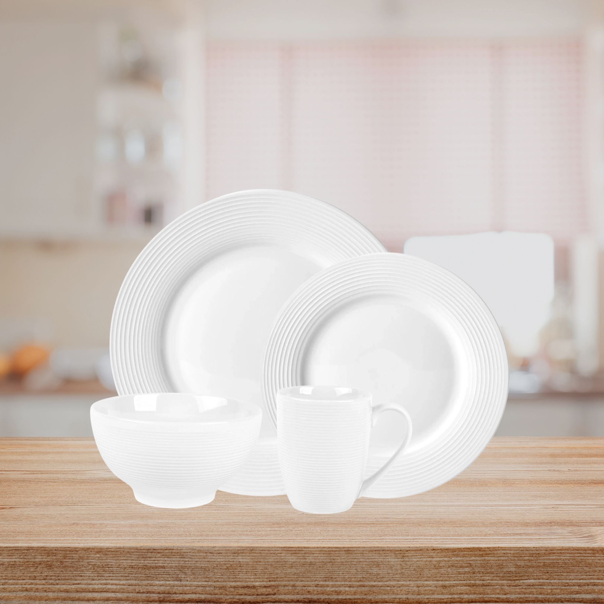 Aparelho de Jantar Brizzard com 16 Peças de Porcelana  - L'Hermitage