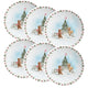 Conjunto de 6 Pratos Raso de Cerâmica Snow 29cm - Alleanza