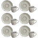 Conjunto de 6 Xícaras de Café com Pires Stoneware Bio Pistache 120ml - Porto Brasil
