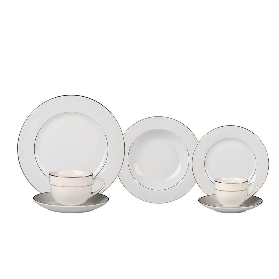 Aparelho de jantar Majesty Gold com 42 Peças de Porcelana -  L'Hermitage