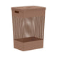 Cesto de Roupa com Tampa Grid Marrom Amêndoa 49L - Ou