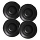 Conjunto de 4 Pratos para Massa Stoneware Orgânico Preto Matte 28cm - Porto Brasil