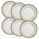 Conjunto de 6 Pratos Raso de Cerâmica Filete de Ouro 29cm - Alleanza