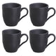 Conjunto de 4 Canecas Stoneware Orgânico Preto Matte 273ml - Porto Brasil