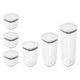 Conjunto de 6 Potes Herméticos Block Branco - Ou