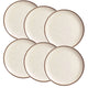Conjunto de 6 Pratos Raso Vanilla de Cerâmica 29cm - Alleanza