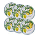 Conjunto de 6 Pratos Sobremesa de Cerâmica Amalfitana Citron 21cm - Alleanza