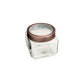 Conjunto de 4 Potes Herméticos Gastro de Vidro com Tampa de Metal Rose Gold 800ml - Lyor