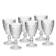 Conjunto de 6 Taças de Vinho de Vidro Bico de Abacaxi 265ml - Lyor