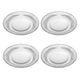Conjunto 4 Pratos para Sobremesa Império 20cm Cristal - Wolff