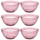 Conjunto de 6 Bowls Luna Rosa Translucido 350ml - Ou